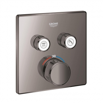 Dalis dekoratyvinė potinkinė SmartControl 2 taškų, kvadratinė grafito spalva 